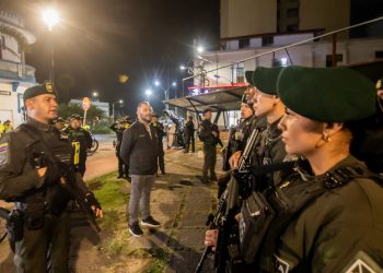 Operativo de las autoridades, por la seguridad y la tranquilidad, en el centro de Manizales