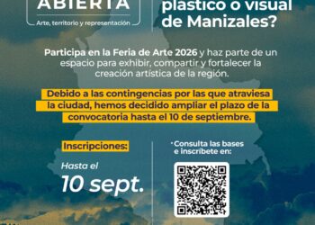Hasta el 10 de septiembre se amplía el plazo para participar en la Feria de Arte 2026 de Manizales