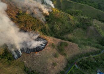 Bomberos controlan dos incendios en zona rural de Manizales