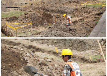 Obras para el parque de la Baja Suiza: conformación del terreno y adecuación de senderos