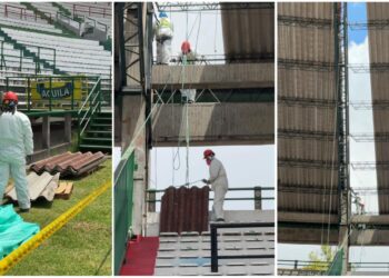 Inició el desmonte de la cubierta del Estadio Palogrande