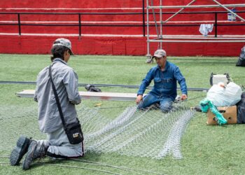 Continúan obras en los escenarios deportivos de La Enea
