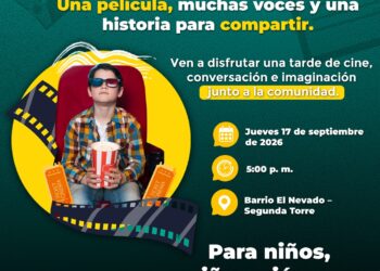 El cine llega a la comuna la Fuente para alegrar a los niños y niñas