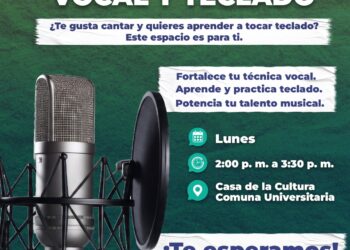 Taller de Técnica Vocal y Teclado: inscripciones abiertas, en la comuna Universitaria