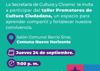 Comuna Nuevo Horizonte será sede del taller “Promotores de Cultura Ciudadana”