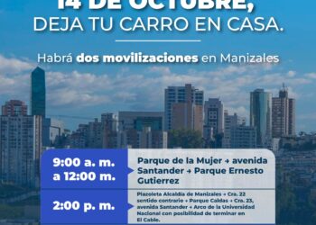Recomendaciones de movilidad para las marchas de este miércoles 14 de octubre, en Manizales